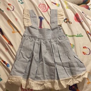 Sweet honey clothing co blue linen dress